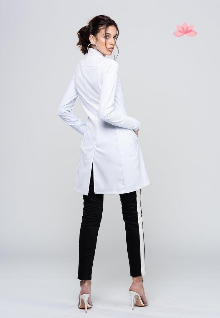 Dra Cherie Women's White Carmel Lab Coat
